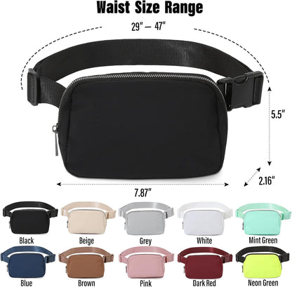 Belt Bag Fanny Pack Crossbody Bags for Women Men, Everywhere, Water Resistant Waist Packs, Beige