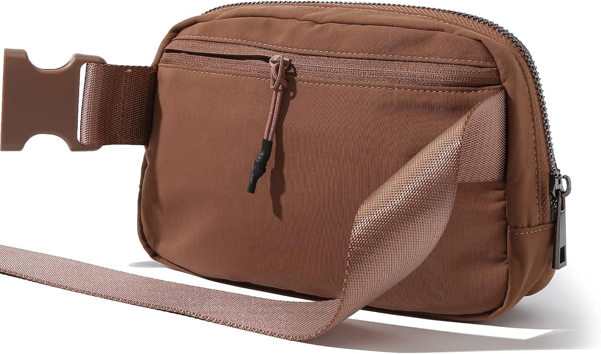 Belt Bag Fanny Pack Crossbody Bags for Women Men, Everywhere, Water Resistant Waist Packs, Beige