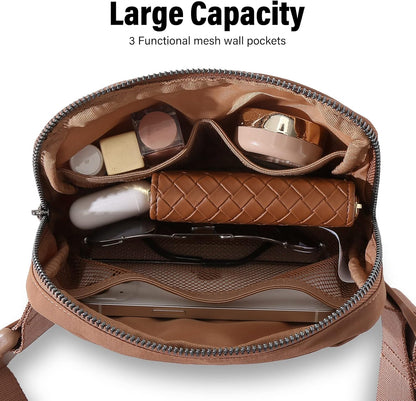 Belt Bag Fanny Pack Crossbody Bags for Women Men, Everywhere, Water Resistant Waist Packs, Beige