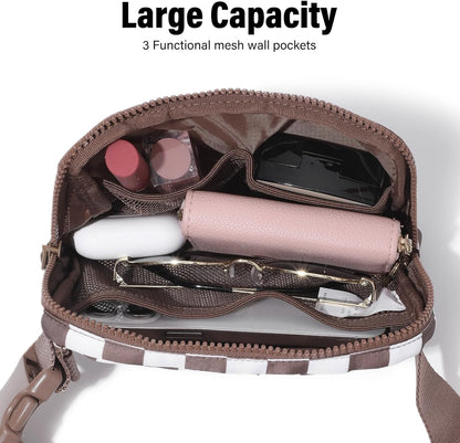 Belt Bag Fanny Pack Crossbody Bags for Women Men, Everywhere, Water Resistant Waist Packs, Beige