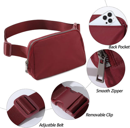 Belt Bag Fanny Pack Crossbody Bags for Women Men, Everywhere, Water Resistant Waist Packs, Beige