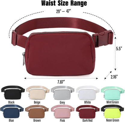 Belt Bag Fanny Pack Crossbody Bags for Women Men, Everywhere, Water Resistant Waist Packs, Beige