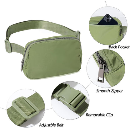 Belt Bag Fanny Pack Crossbody Bags for Women Men, Everywhere, Water Resistant Waist Packs, Beige