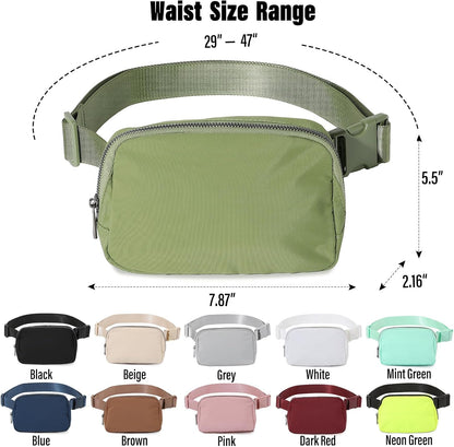 Belt Bag Fanny Pack Crossbody Bags for Women Men, Everywhere, Water Resistant Waist Packs, Beige