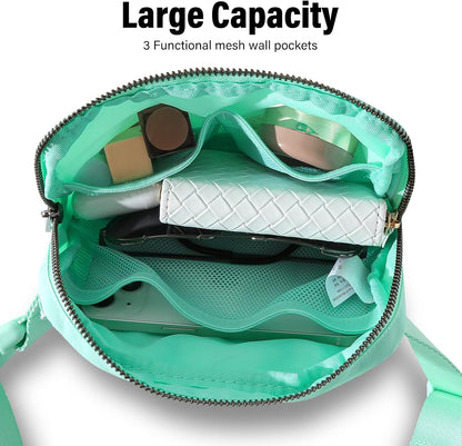 Belt Bag Fanny Pack Crossbody Bags for Women Men, Everywhere, Water Resistant Waist Packs, Beige