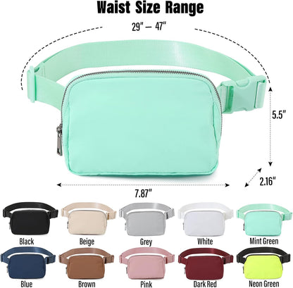 Belt Bag Fanny Pack Crossbody Bags for Women Men, Everywhere, Water Resistant Waist Packs, Beige