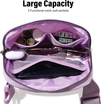 Belt Bag Fanny Pack Crossbody Bags for Women Men, Everywhere, Water Resistant Waist Packs, Beige
