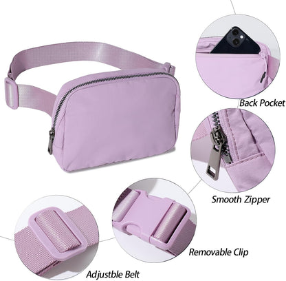 Belt Bag Fanny Pack Crossbody Bags for Women Men, Everywhere, Water Resistant Waist Packs, Beige