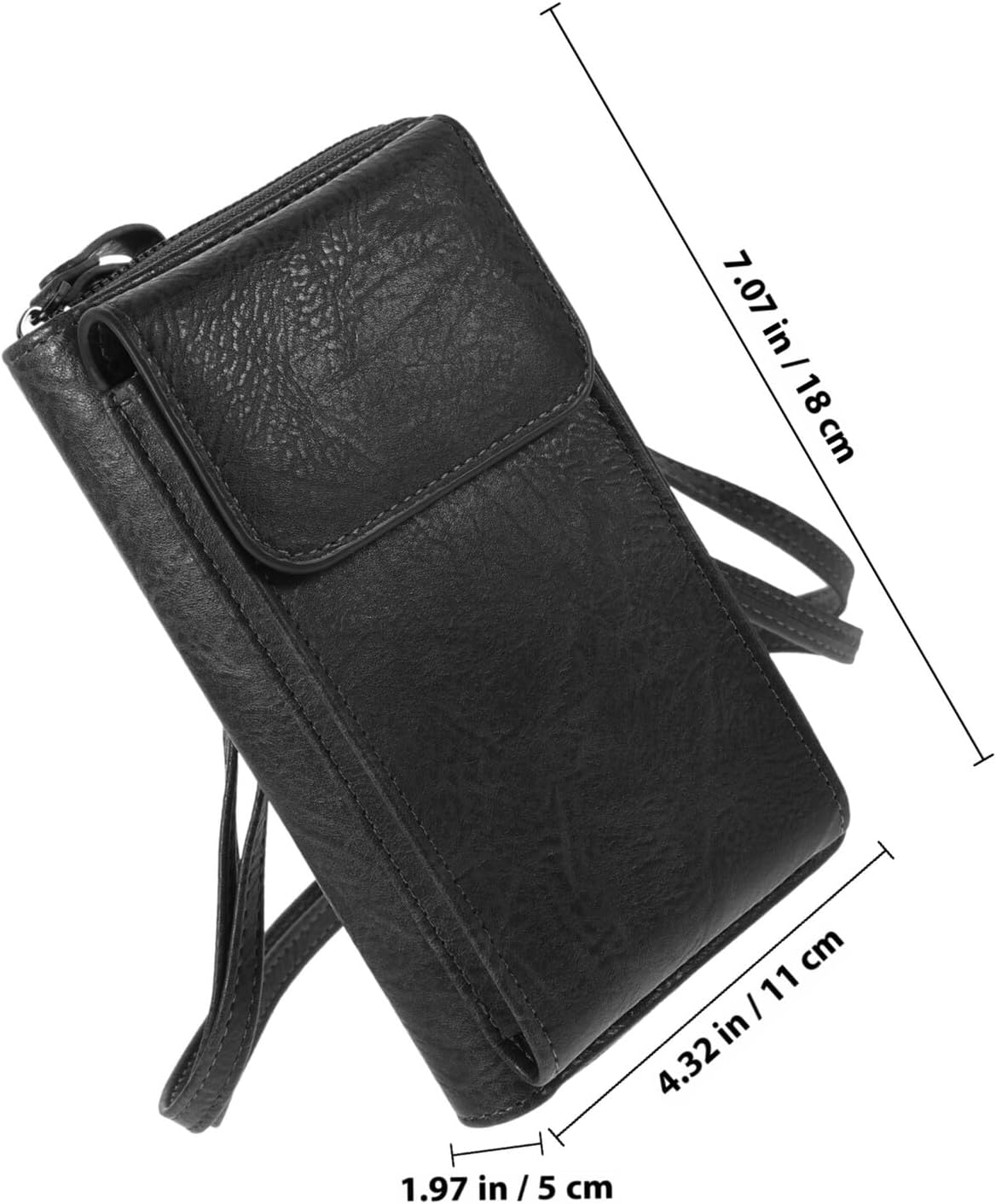 Women’s Portable Crossbody Phone Bag with Money Storage Pouch, Black Multifunctional Shoulder Sling Bag for Outdoor Travel and Daily Use