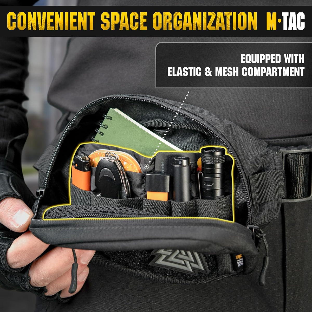 Military Tactical Mens Fanny Pack - Waist Belt Bag - Concealed Carry Fanny Pack For Men & Women Cross Body EDC Black