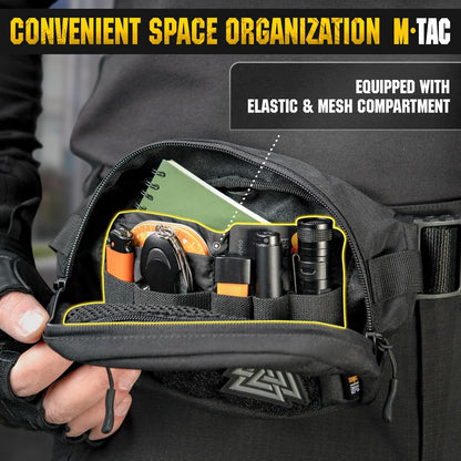 Military Tactical Mens Fanny Pack - Waist Belt Bag - Concealed Carry Fanny Pack For Men & Women Cross Body EDC Black