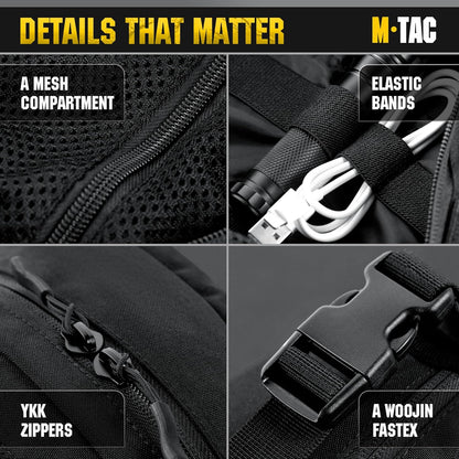 Military Tactical Mens Fanny Pack - Waist Belt Bag - Concealed Carry Fanny Pack For Men & Women Cross Body EDC Black
