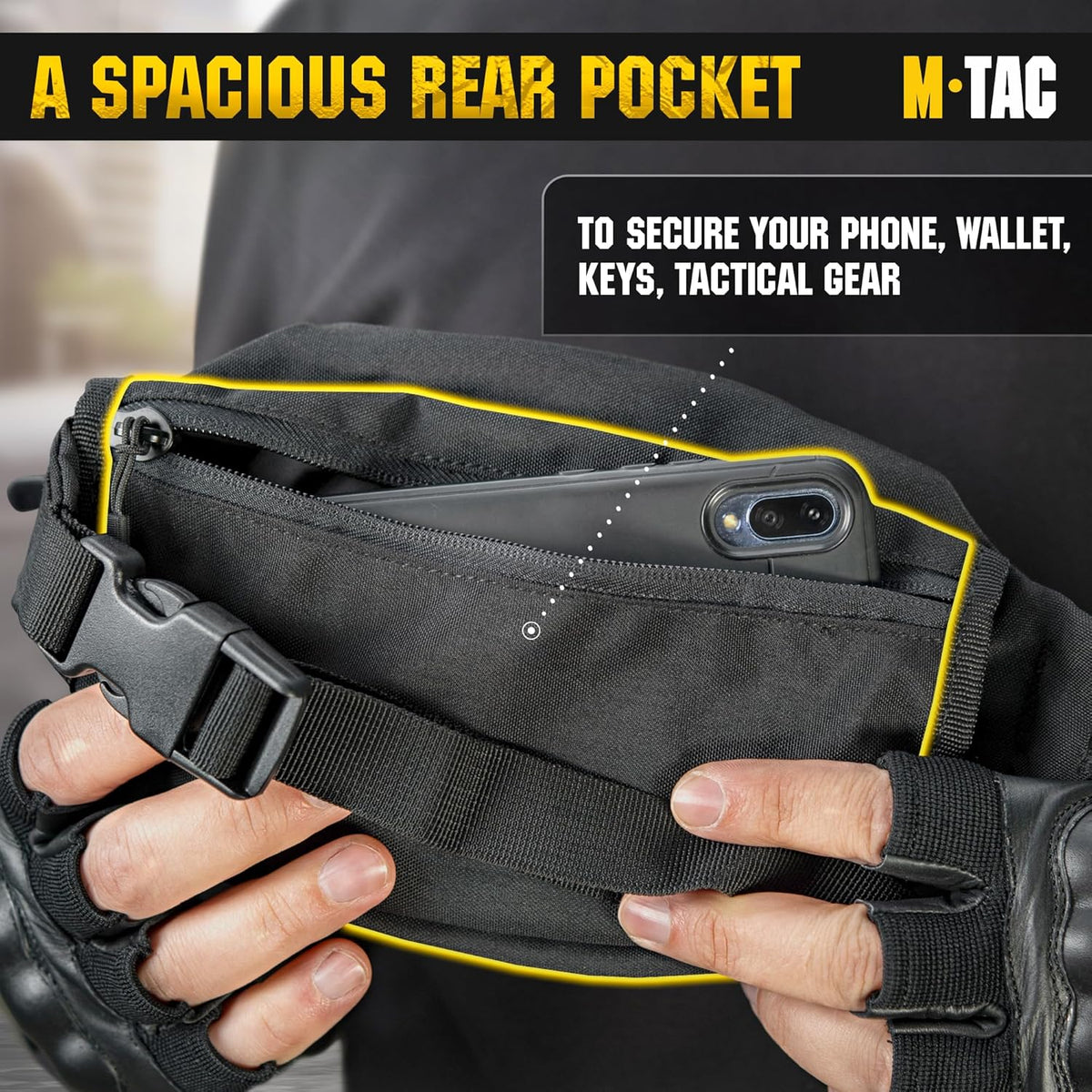 Military Tactical Mens Fanny Pack - Waist Belt Bag - Concealed Carry Fanny Pack For Men & Women Cross Body EDC Black