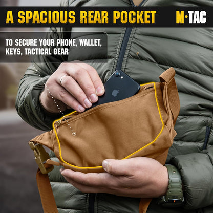 Military Tactical Mens Fanny Pack - Waist Belt Bag - Concealed Carry Fanny Pack For Men & Women Cross Body EDC Black
