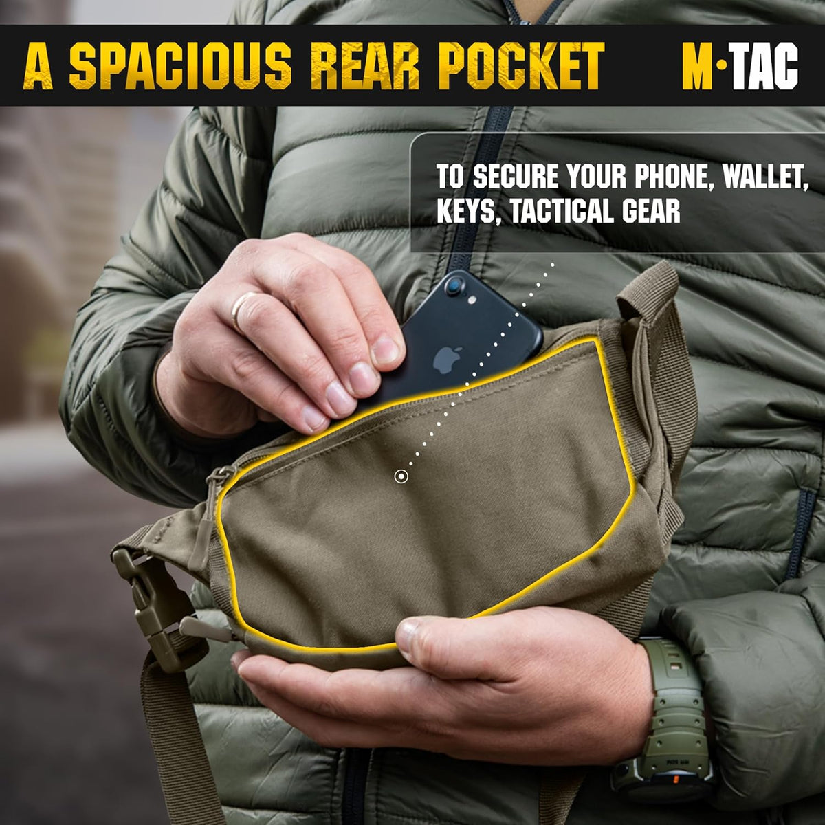 Military Tactical Mens Fanny Pack - Waist Belt Bag - Concealed Carry Fanny Pack For Men & Women Cross Body EDC Black