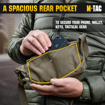 Military Tactical Mens Fanny Pack - Waist Belt Bag - Concealed Carry Fanny Pack For Men & Women Cross Body EDC Black