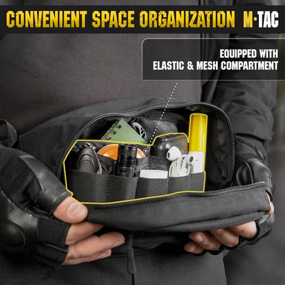 Military Tactical Mens Fanny Pack - Waist Belt Bag - Concealed Carry Fanny Pack For Men & Women Cross Body EDC Black