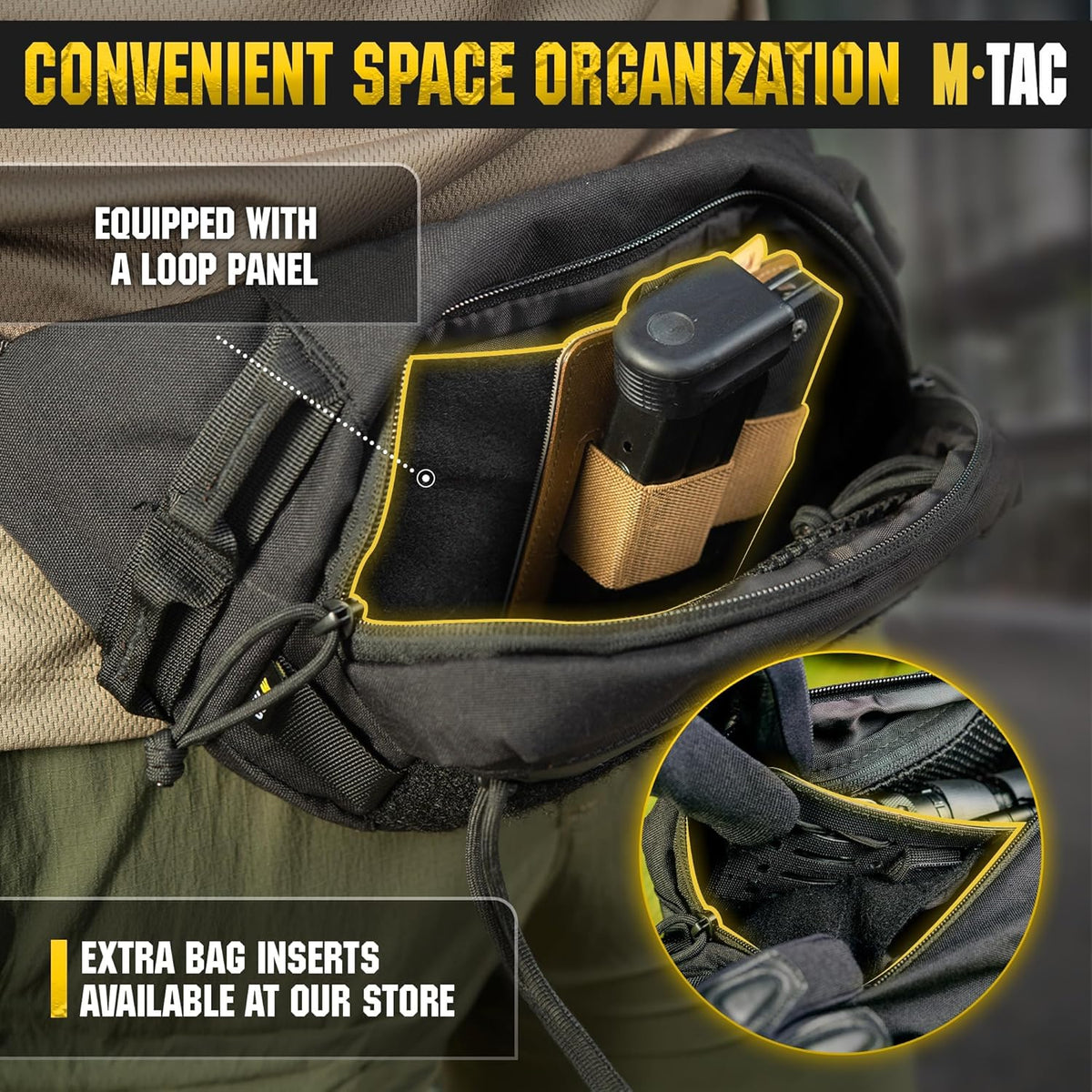 Military Tactical Mens Fanny Pack - Waist Belt Bag - Concealed Carry Fanny Pack For Men & Women Cross Body EDC Black