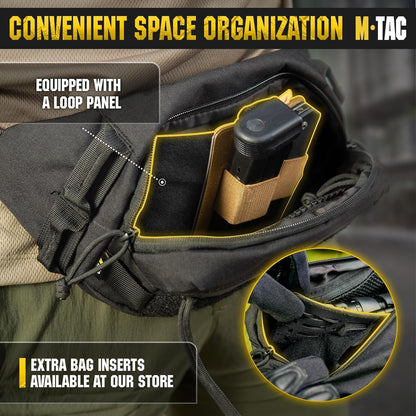 Military Tactical Mens Fanny Pack - Waist Belt Bag - Concealed Carry Fanny Pack For Men & Women Cross Body EDC Black