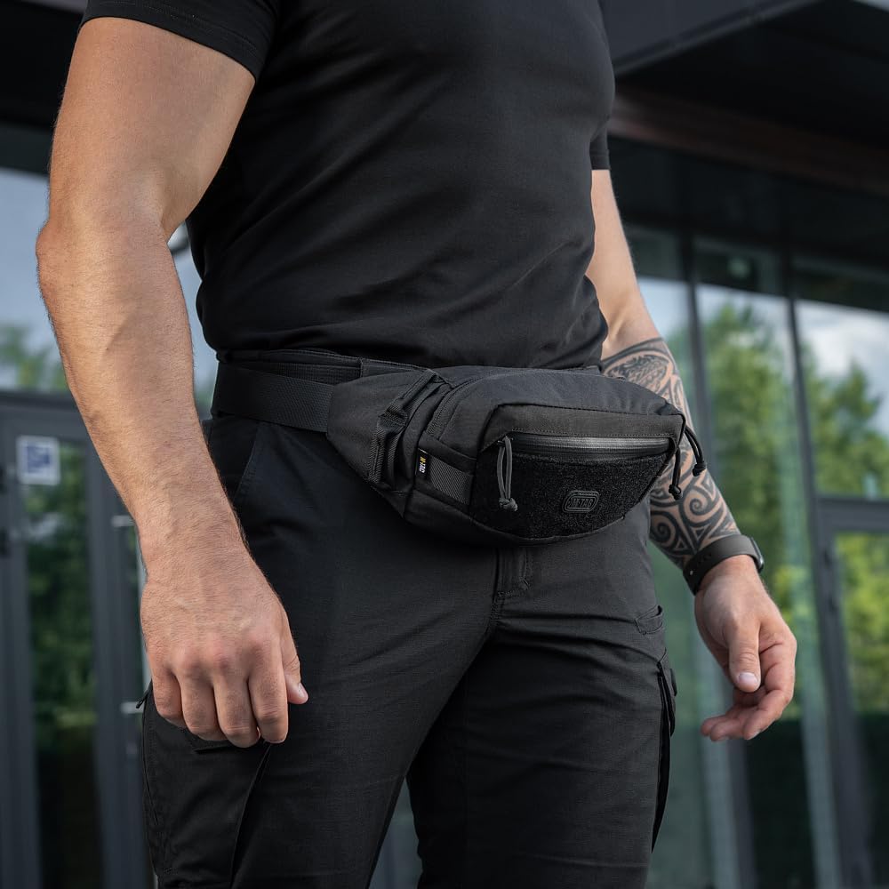 Military Tactical Mens Fanny Pack - Waist Belt Bag - Concealed Carry Fanny Pack For Men & Women Cross Body EDC Black