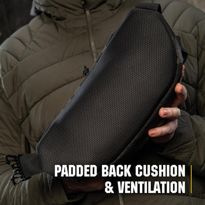 Military Tactical Mens Fanny Pack - Waist Belt Bag - Concealed Carry Fanny Pack For Men & Women Cross Body EDC Black