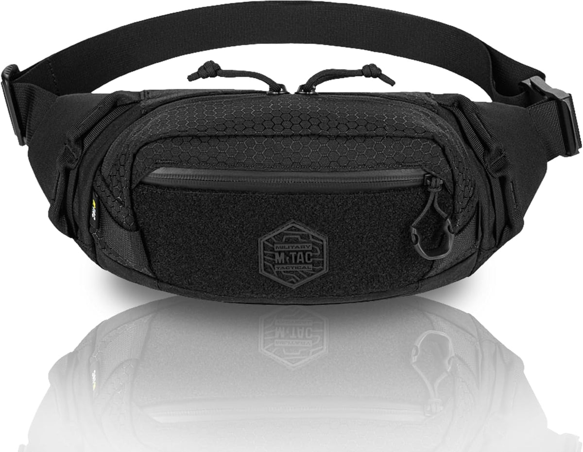 Military Tactical Mens Fanny Pack - Waist Belt Bag - Concealed Carry Fanny Pack For Men & Women Cross Body EDC Black
