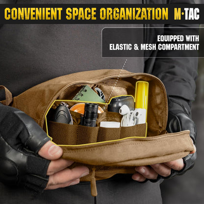 Military Tactical Mens Fanny Pack - Waist Belt Bag - Concealed Carry Fanny Pack For Men & Women Cross Body EDC Black