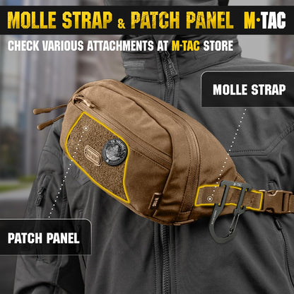 Military Tactical Mens Fanny Pack - Waist Belt Bag - Concealed Carry Fanny Pack For Men & Women Cross Body EDC Black