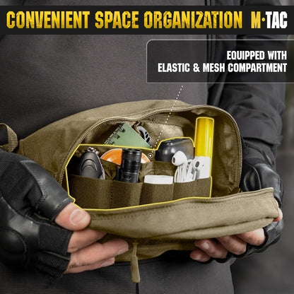 Military Tactical Mens Fanny Pack - Waist Belt Bag - Concealed Carry Fanny Pack For Men & Women Cross Body EDC Black