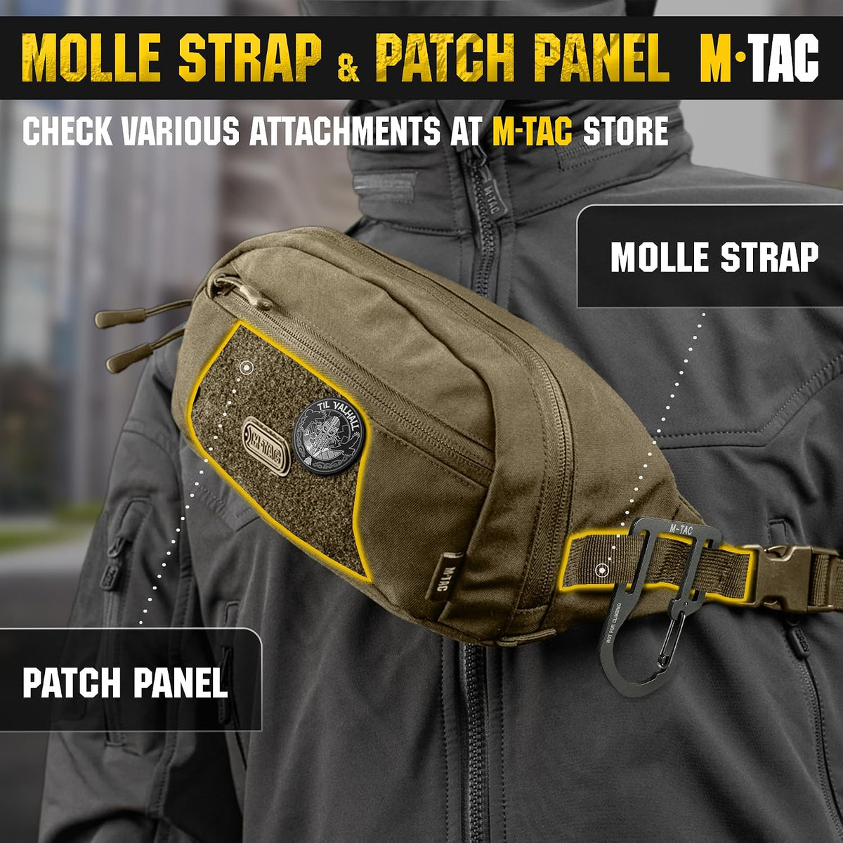 Military Tactical Mens Fanny Pack - Waist Belt Bag - Concealed Carry Fanny Pack For Men & Women Cross Body EDC Black