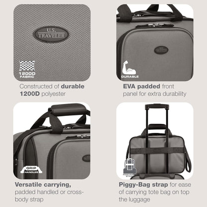 Rio 14" Travel Tote Bag, Lightweight 1200D Carry-On Bag for Women & Men