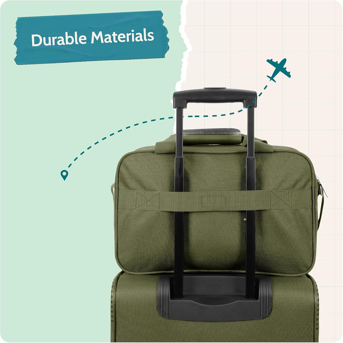 Rio 14" Travel Tote Bag, Lightweight 1200D Carry-On Bag for Women & Men