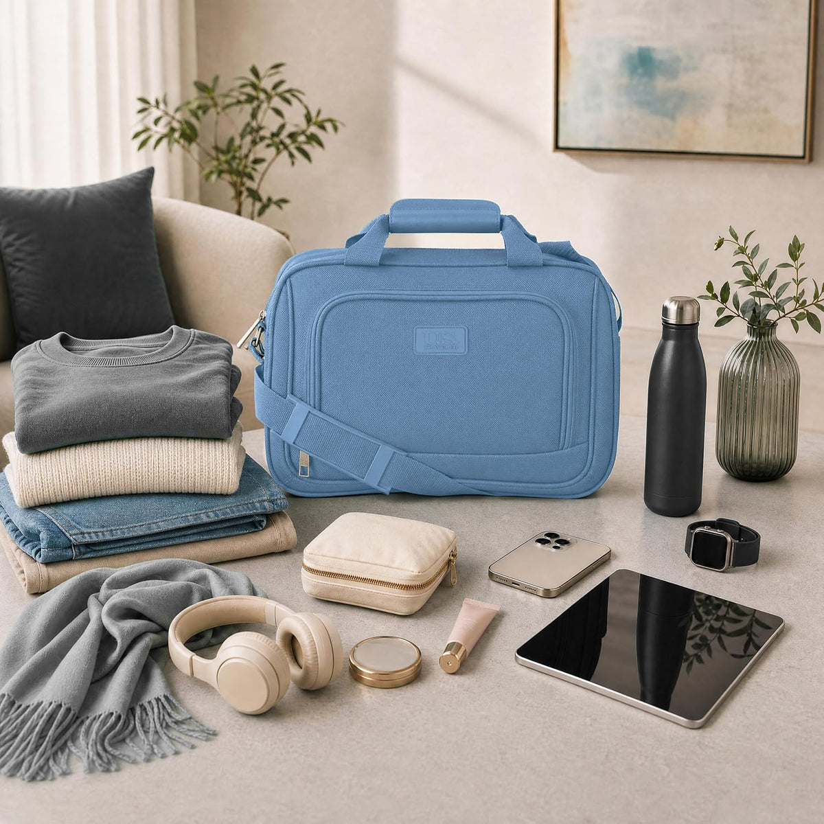 Rio 14" Travel Tote Bag, Lightweight 1200D Carry-On Bag for Women & Men