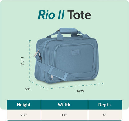 Rio 14" Travel Tote Bag, Lightweight 1200D Carry-On Bag for Women & Men