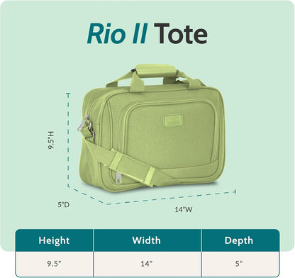 Rio 14" Travel Tote Bag, Lightweight 1200D Carry-On Bag for Women & Men