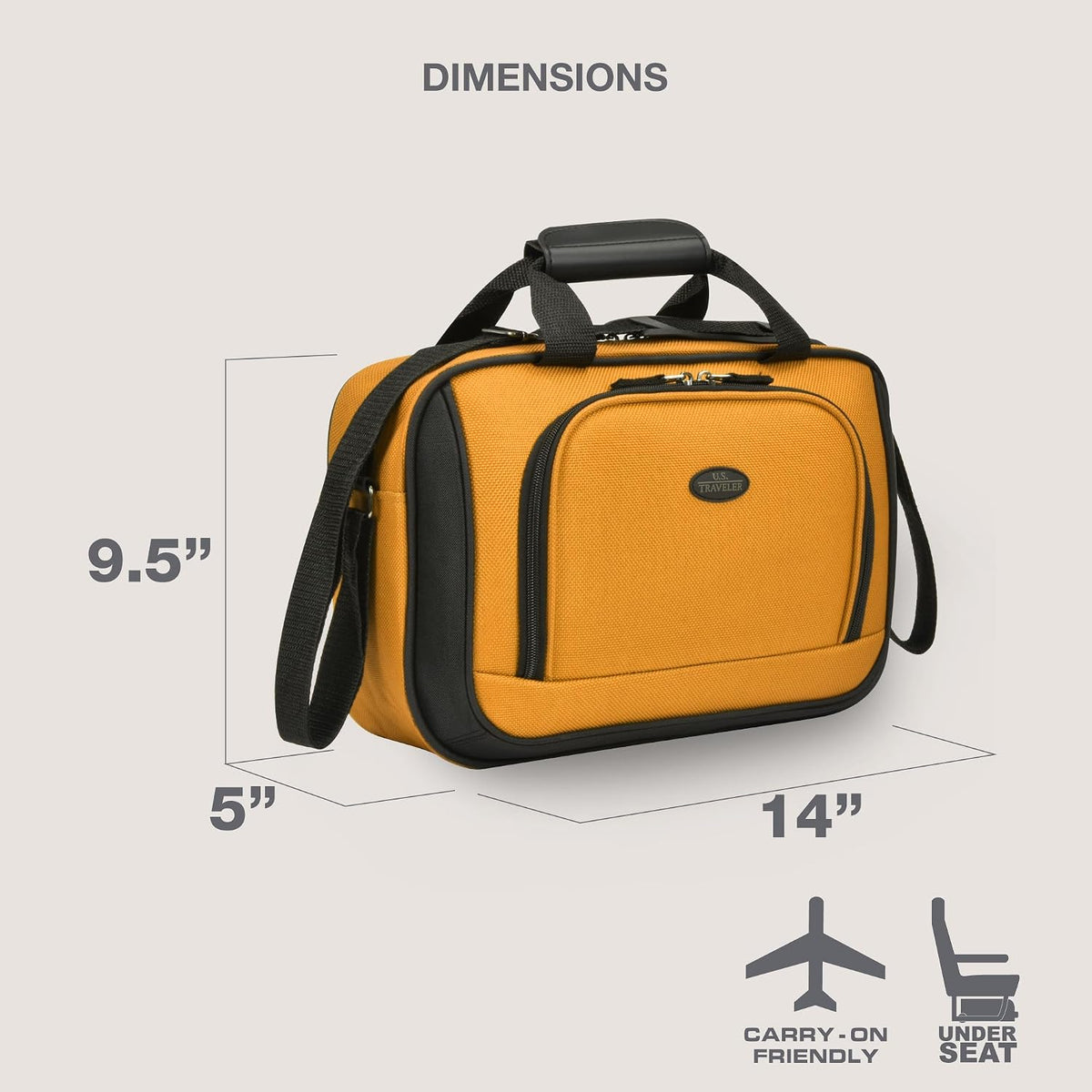 Rio 14" Travel Tote Bag, Lightweight 1200D Carry-On Bag for Women & Men