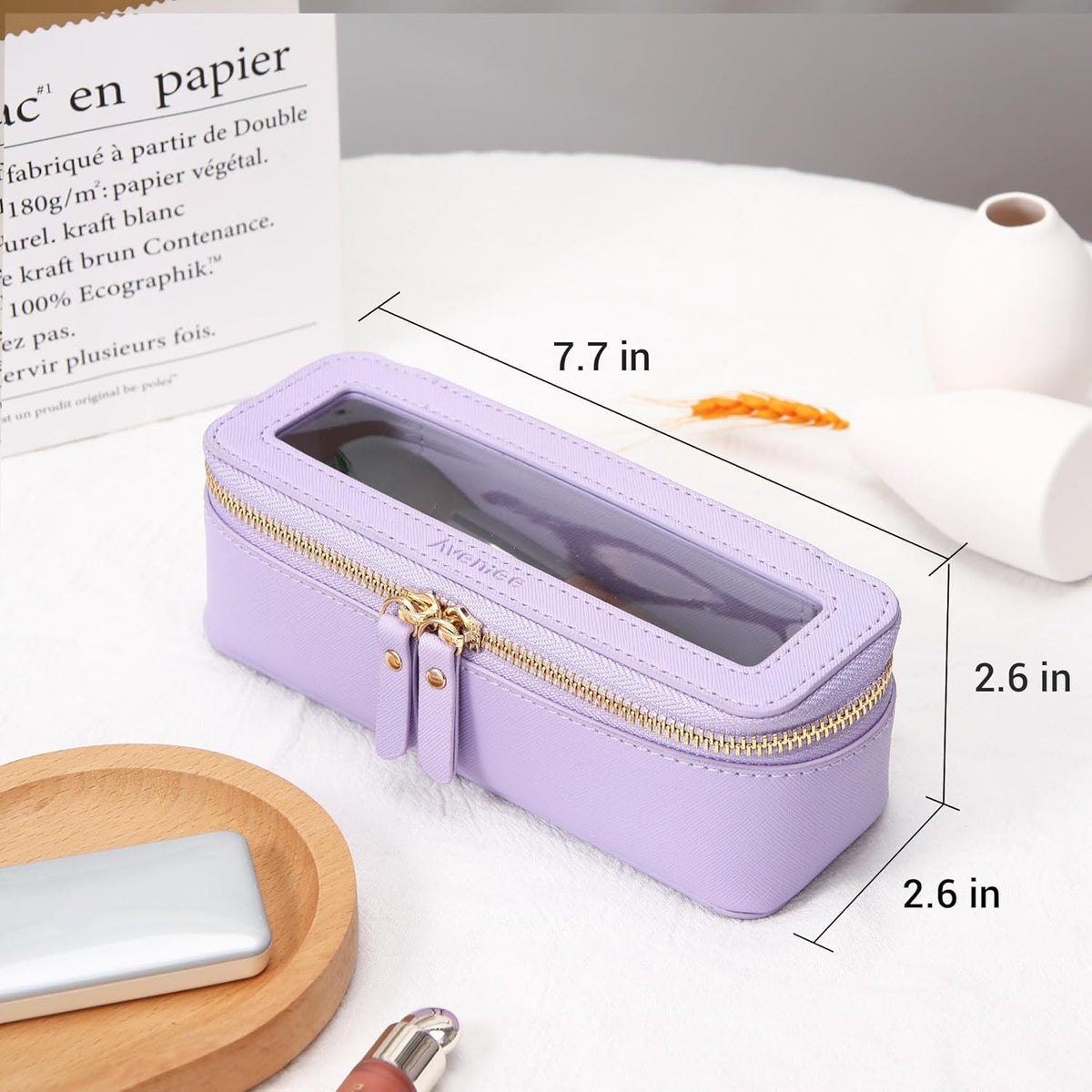 XL Clear Makeup Organizer,Double Layer Travel Cosmetic Case with Brush Holder & Zippered Compartments,Big Toiletry Bag for Travel Accessories,2 Layers Large,Black