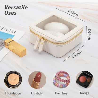 XL Clear Makeup Organizer,Double Layer Travel Cosmetic Case with Brush Holder & Zippered Compartments,Big Toiletry Bag for Travel Accessories,2 Layers Large,Black