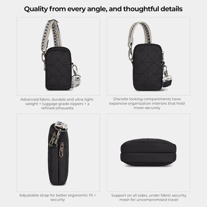 Anti-Theft Boho 2 Compartment Phone Crossbody