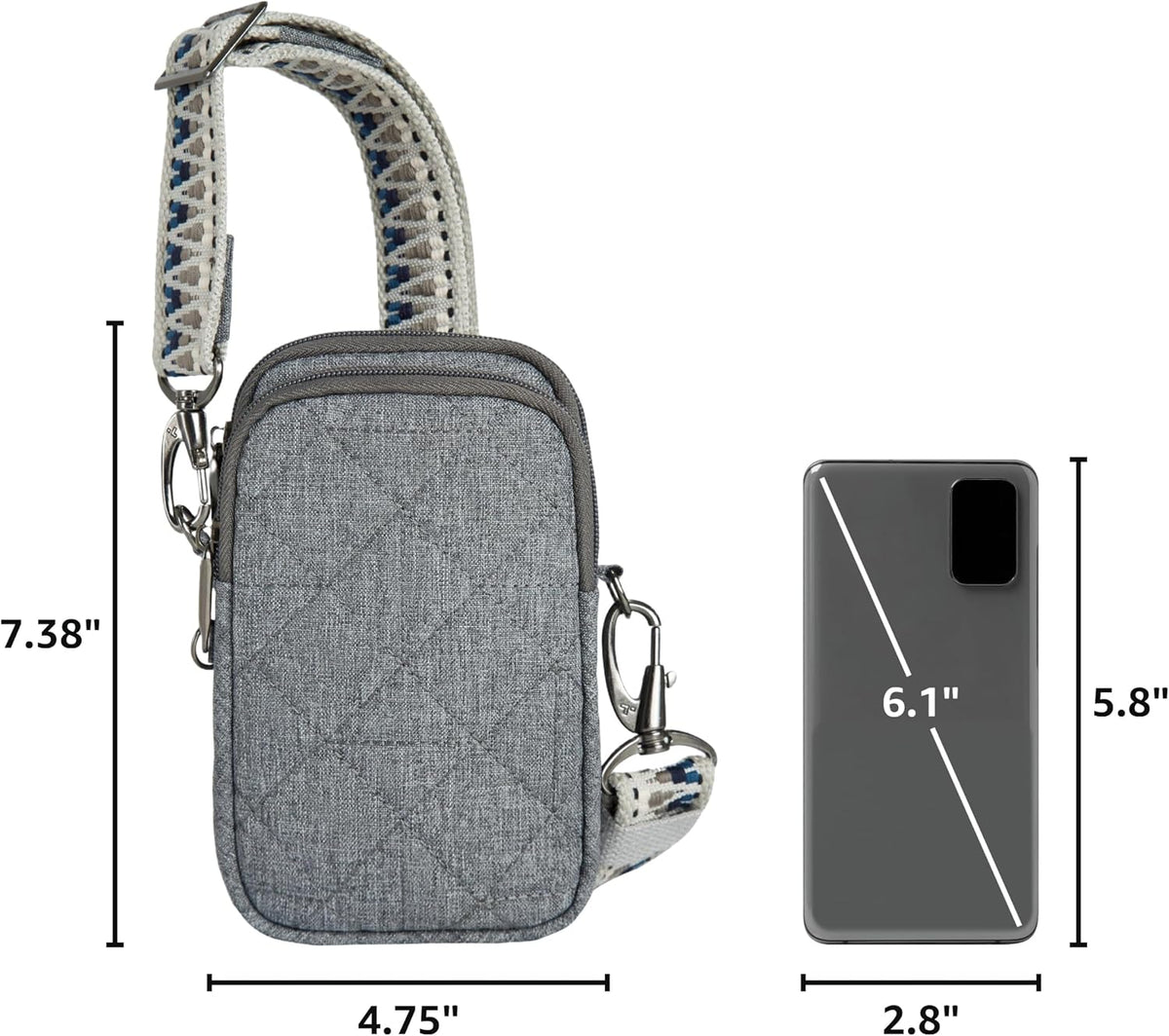 Anti-Theft Boho 2 Compartment Phone Crossbody