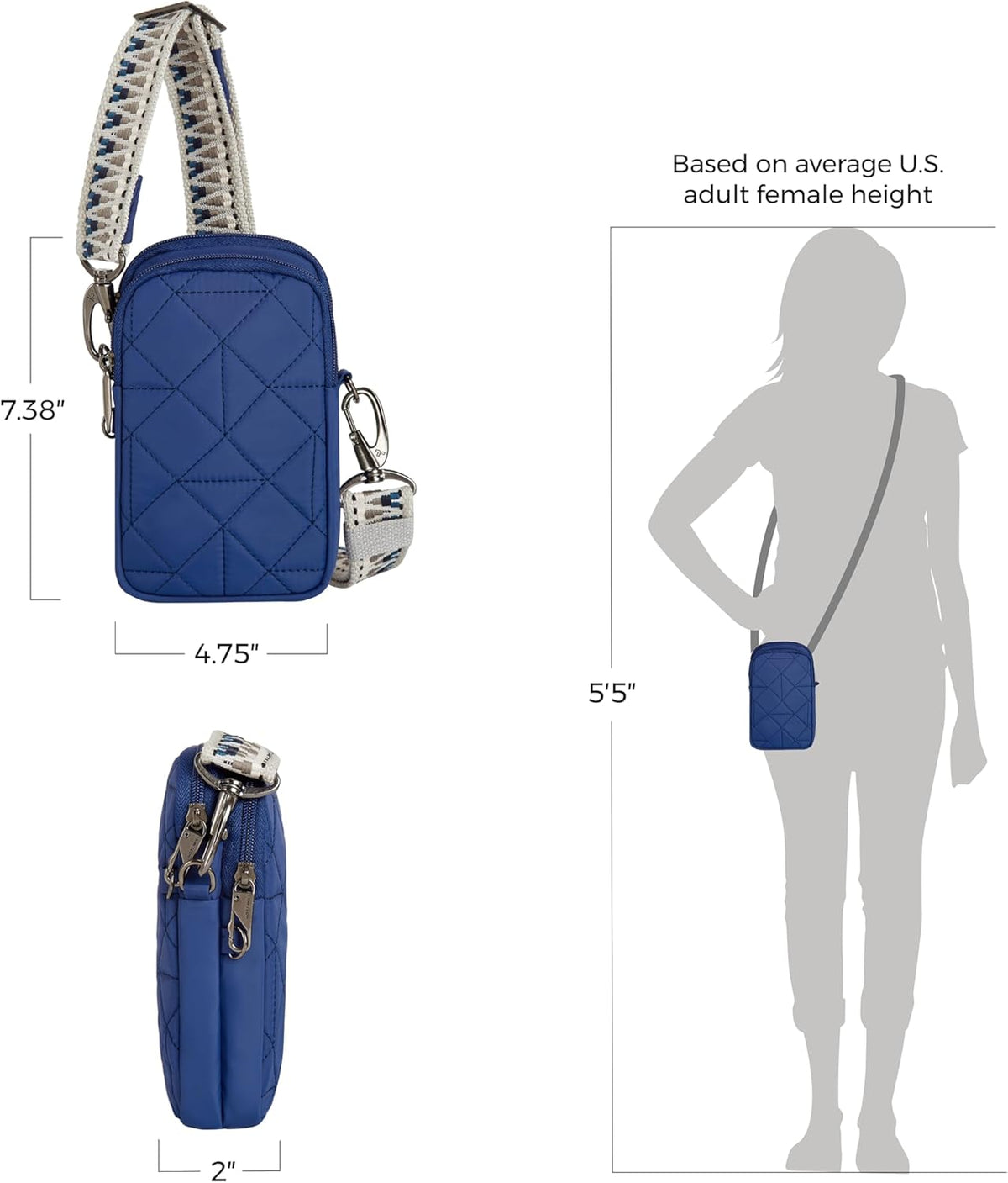 Anti-Theft Boho 2 Compartment Phone Crossbody