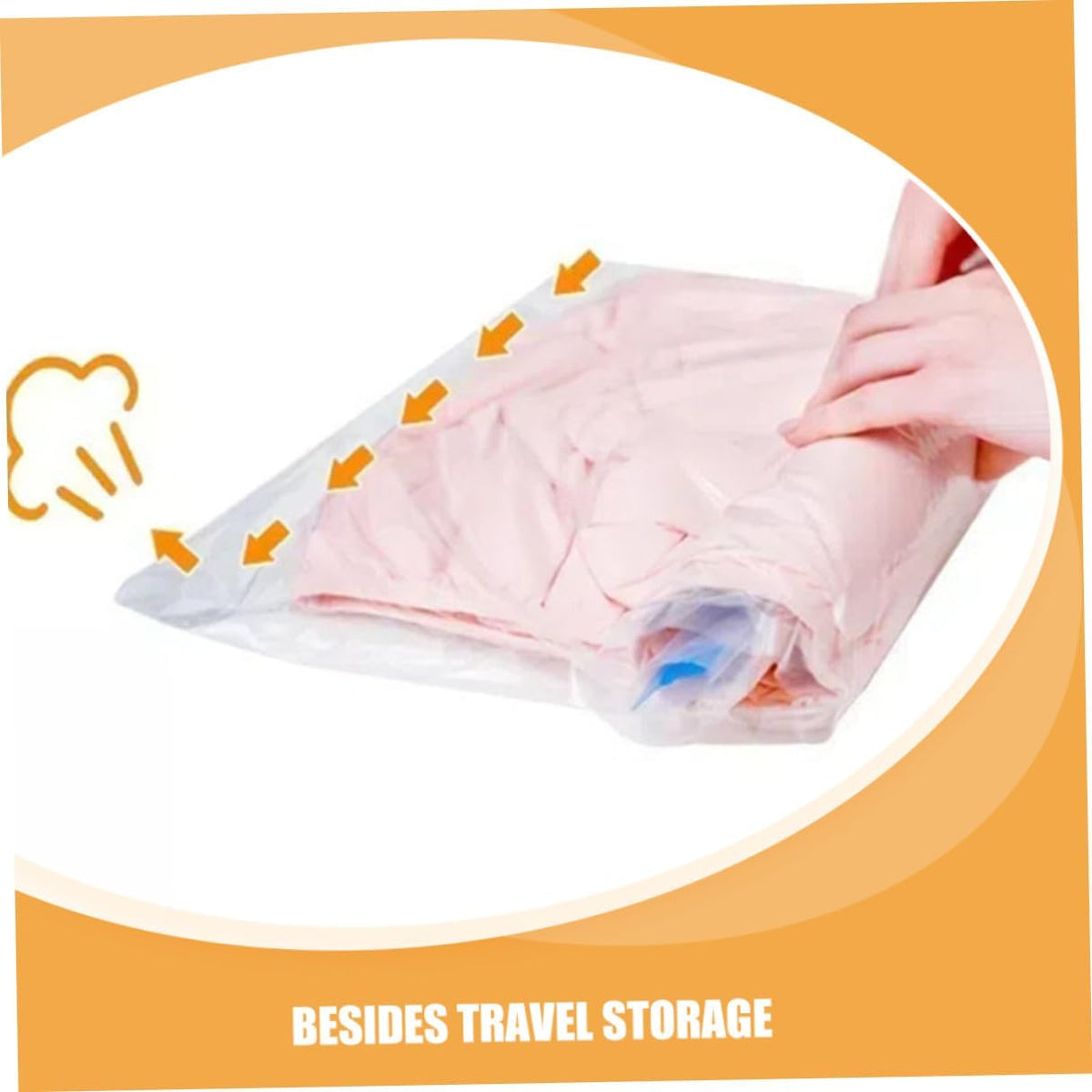12pcs Hand Roll up Vacuum Compression Bags 35x50cm 40x60cm Pa+pe 7-layer Reusable Space Saving Travel Organizer for Suitcases and Clothing Storage