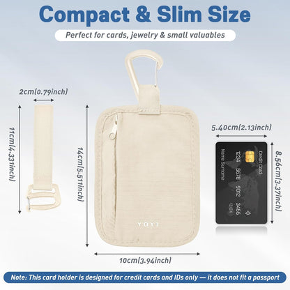 RFID Blocking Hidden Stash Clip, Travel Wallet Water-Repellent