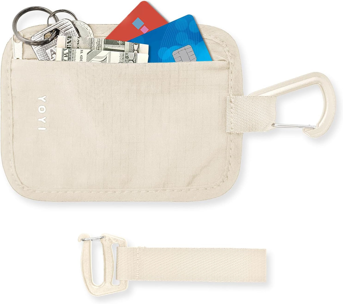 RFID Blocking Hidden Stash Clip, Travel Wallet Water-Repellent