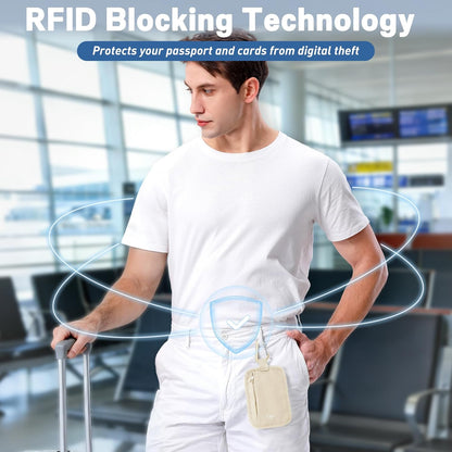 RFID Blocking Hidden Stash Clip, Travel Wallet Water-Repellent