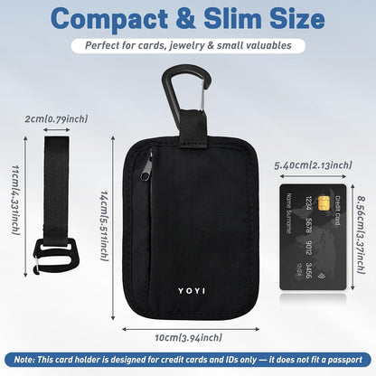 RFID Blocking Hidden Stash Clip, Travel Wallet Water-Repellent