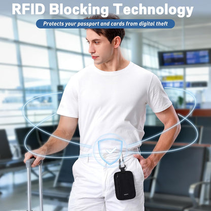 RFID Blocking Hidden Stash Clip, Travel Wallet Water-Repellent