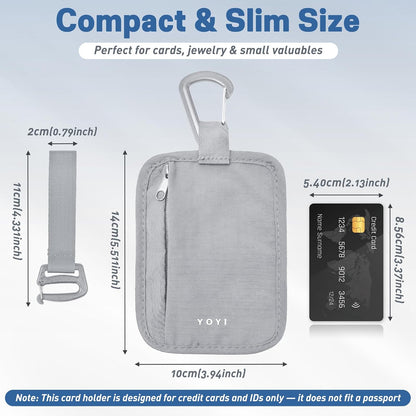 RFID Blocking Hidden Stash Clip, Travel Wallet Water-Repellent
