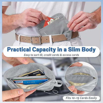 RFID Blocking Hidden Stash Clip, Travel Wallet Water-Repellent