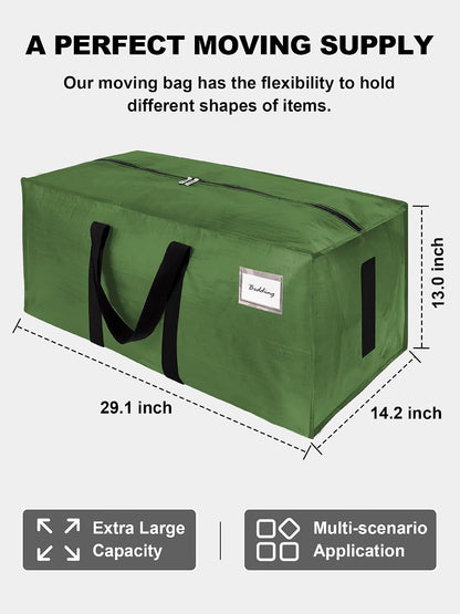 Supports 200lbs Heavy Duty Moving Bags - Strong Zipper & Wrap-Around Handles - Water-Resistant Storage Totes, Durable Alternative to Moving Boxes - 8 Pack - Semi-Transparent